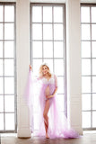 Plataz Mesh Pregnant Women Take Pictures Of The Long Dress Medium Long Draw And Drag Skirt 1204 Maternity