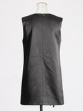 Plataz Elegant Famous Style Dress 2025 Summer New Niche Collar Three-Dimensional Flower Tuxedo Dress Woman