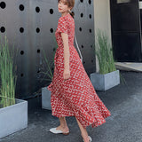 Plataz Flower Dress Women's Summer 2025 New Holiday Beach Dress Red Super Fairy Bohemia Long Dress