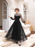 Plataz Autumn And Winter Heavy Industry Famous Diamond Decoration Net Fairy Atmosphere Dress Long Dress Host Banquet Dress