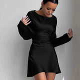 Plataz Temperament Belt Ribbon Ribbon Dress Woman Autumn Fashion Elegant Casual Bodybrace Ass Skirt DJPT