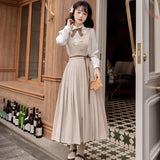 Plataz Design Haitang Whisper China Fenghan Element College Wind Coat Shirt Sling Skirt Set 6705