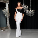 Plataz Industry Word Shoulder Banding Dress Party Can Wear French High-End Evening Dress Every Day