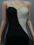 Plataz Fashion Pearl One-Shoulder Party Evening Dress Design Famous Fishtail Dress Banded Dress