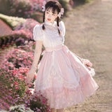 Plataz Design Flower With Poem Op Lolita Everyday Cute Lorita Sweet Dress 6734