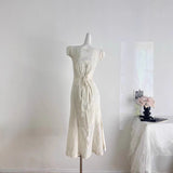 Plataz Retro Embroidered Squeal Dress Woman 2025 Spring And Summer New Sexy Niche Elegant Fishtail Long Dress