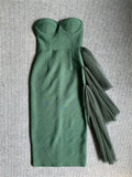 Plataz Banded Dress Summer New Temperament Sex High-Waisted Dinner Dress Brat Mesh Dress