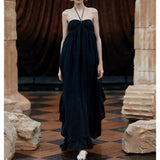 Plataz Fashion Lotus Leaf Side Bra Dress 2024 New Loose Temperament Casual Holiday Dress