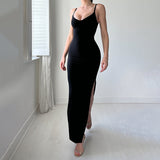 Plataz 2025 New Solid Color Slingless Sleeveless Back Tie With Open Skirt