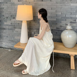 Plataz Resort Beach Dress Girl Loose Niche Design Feeling Big Back Dress Xishuangbanna Sling Dress Long Dress Summer