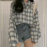 Plataz Shirt Women Loose Korean Version Of The Long Retro Hong Kong Flavor Bf Long Sleeve Sunscreen Ins Coat Tide DJPT