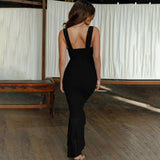 Plataz Spring And Summer Slings Splicing Dress Stylish Sexy Tatry Folded Fishtail FD9738 HZ0628