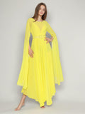 Plataz Elegant Style Dress 2025 Spring New Round Horn Sleeves Big Swing Dress Dress Woman