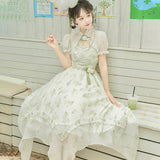 Plataz Suzuki Spring Lolita Dress Lolita Sleeve Shawl Sling Dress Set 6809
