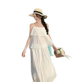 Plataz Wind Flower Sling Vest Women Summer New High-End Feel Holiday Wear Temperament Sweet Half Skirt Two-Piece