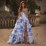 Plataz Spring Summer New Women's Printed Sexy Breast-Shaping Dress HZ0628