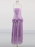 Plataz Yuanfeng Light Luxury Evening Dress 2025 New Women's Summer Breast Flavor Flavor To Waist Leaf Sides And Matching Dresses