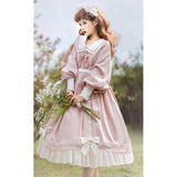Plataz Design New Love Letter OP Long-Sleeved Skirt Fresh Cute Lolita Sweet Soft Sister Dress 6435