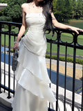 Plataz New [Iris Jasmine] Niche High-End Sling Dress Adult Fishtail Birthday Dress HZ0628