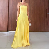 Plataz Women's High-Rise Splicing Sexy Dew Solid Color Design Dress In Summer 2025