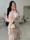 Plataz 2025 New Soft Elegant Temperament Long-Sleeved Long-Sleeved Dress Dress Women