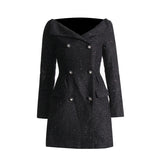 Plataz Temperament Commuting Elegant Wind 2025 New Fashion High-End Feeling Shoulder Folds To Repair The Summer Dress Woman