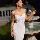 Plataz Tudted In The Middle Of The Waist Slinged Ribbon Dress Celeban Birthday Party Dinner Dress