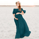 Plataz Chiffon Sexy Loose Tailed Shoulder Pregnant Skirt Maternity