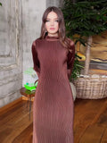 Plataz Eastern Muslims 2025 Autumn New Folding Dress Retro A Dress