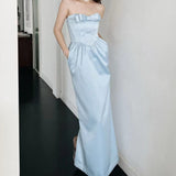 Plataz Densate Thoracic Fish Bone Long Dress 2024 New Sweet Engagement Birthday Dress