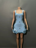 Plataz Summer Sling Studded Ass Evening Dress Sexy Body Repair Niche Design With A Bandage Dress