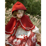 Plataz Design Strawberry Diary Elegant Temperament Op Lolita Lolita Dress Cloak Two-Piece Set 6321