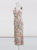 Plataz Flower-Screate High-Level Embroidered Flower Braped Fishtail Dress 2025 New Female Summer Dress