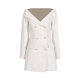 Plataz Temperament Commuting Elegant Wind 2025 New Fashion High-End Feeling Shoulder Folds To Repair The Summer Dress Woman