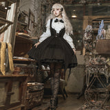 Plataz Teased Original Morning Witch Lolita Female Lolita Hat Shirt With Adorable Style Set 7150