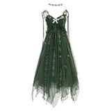 Plataz Design Moss Chinese Wind Improvement Han Elements Ancient Style Fairy Sling Skirt 7118