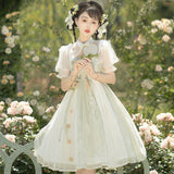 Plataz Design Wind Lily Jsk Man Element Dress Daily National Style Lolita Sweet Dress 6743