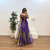 Plataz 2025 New Yarn Net Printed Party Dress INS Casual Fashion Women's Dress HZ0628