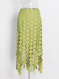 Plataz And Familiar With Wind Embroidery Hollow Skirt Women In Spring 2025 New Design With High-Waisted Candy Cumsudian Dress