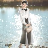 Plataz Design Unnameted Poem To Improve Han Elements Hanfu Women's Top Fishtail Dress Dress Dress Set 8569