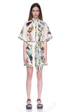 Plataz Niche 2025 New Collar Short Sleeves Printed With Thin Dress Woman