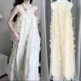 Plataz New Morning Robe Super Fairy Flower Showback Dress Elegant Loose Hanging Neck Dress