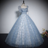 Plataz Blue Evening Dress 2025 Summer New Stage Piano Performance Solo Student Vocal Art Dress Presided