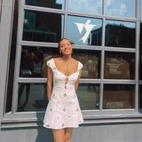 Plataz Retro Embroidered Hollow Dress Woman 2024 Spring And Summer New Pure Sexy Hottie Seaside Holiday Dress