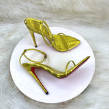 Plataz Word With Simple Sandals 12CM High Heel Sexy Fashion Large-Size Men's And Women's Backstring Shoes High Quality Shoes