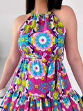 Plataz Fashion Colorful Printed Holiday Casual Dress For Summer 2024