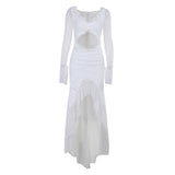 Plataz Autumn 2025 New Fashion Style Sexy Cressed Long Sleeve Dress Woman DJPT