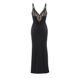 Plataz Sling Lace Dress Black Dress With Built-In Body Shaping HZ0628