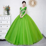 Plataz Art Exam Evening Dress 2025 New Green Poneng Dress Solo Host Performance Costume Singing Beautiful Dress