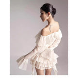 Plataz Natai Shoulder Small Design Embroidery Heavy Industry Ribbon Exquisite Thin Dress